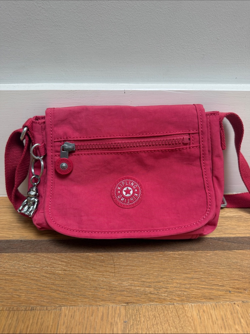 BNWOT Kipling Raspberry Pink Crossbody